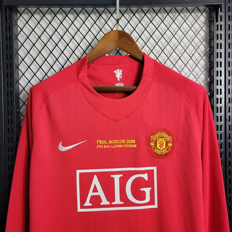 Man UTD 07/08 Home Long Sleeved Retro